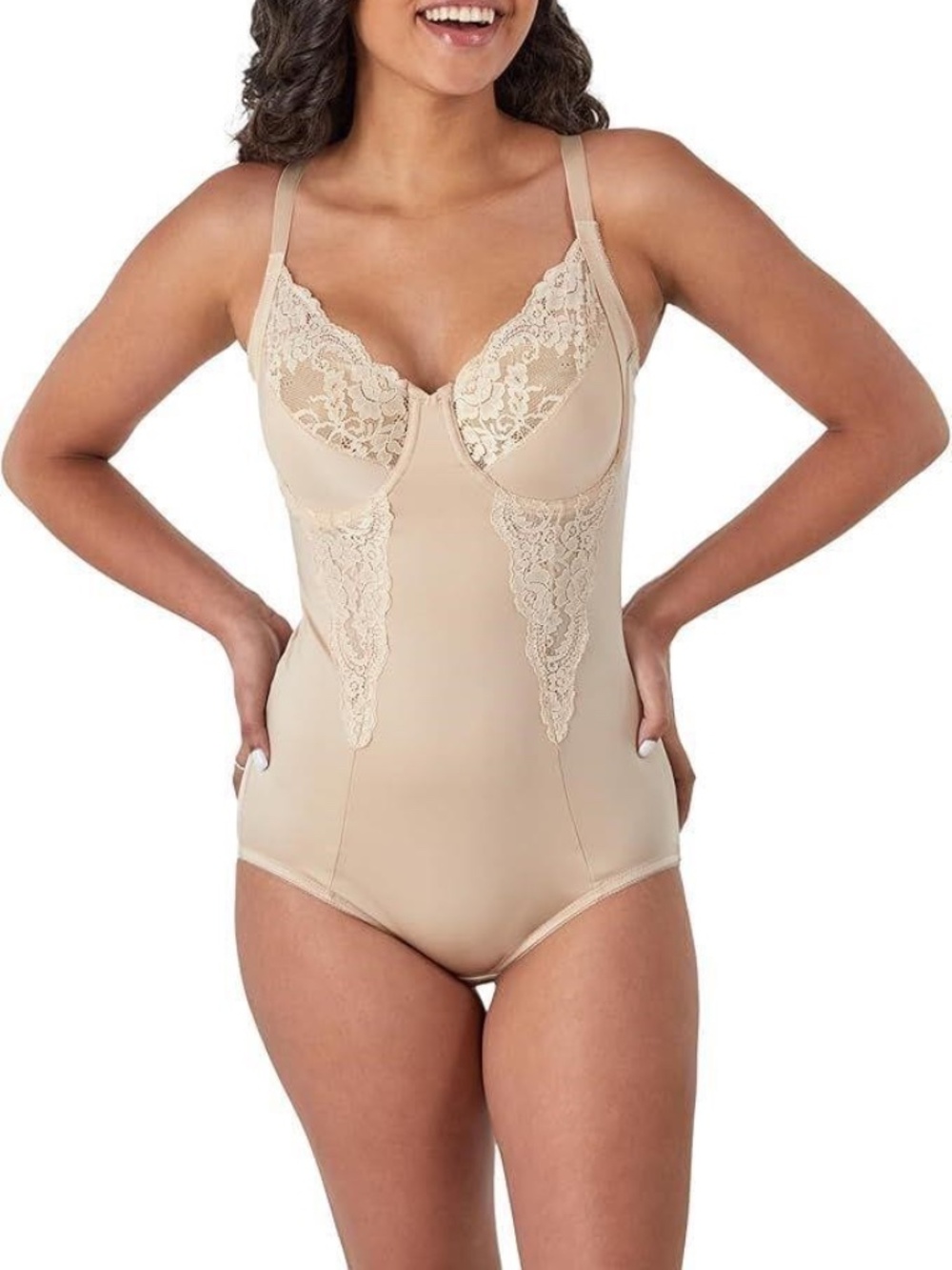 Maidenform Firm Women's Shapewear, Body Shaper with Built-In Underwire Bra 42DD
